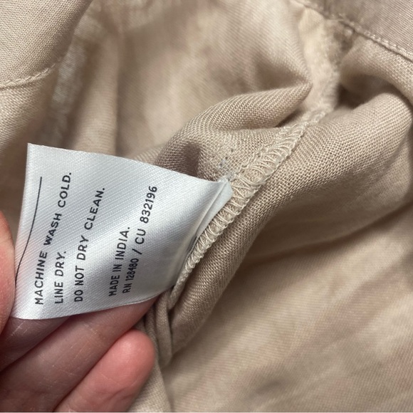 Pact Organic Cotton Striped Coastal Double Gauze Short Sleeve Dress Coverup Sz L - Picture 7 of 9